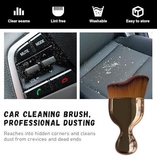 2 PCS Car Detailing Brush (Rose Golden / 2 PCS)