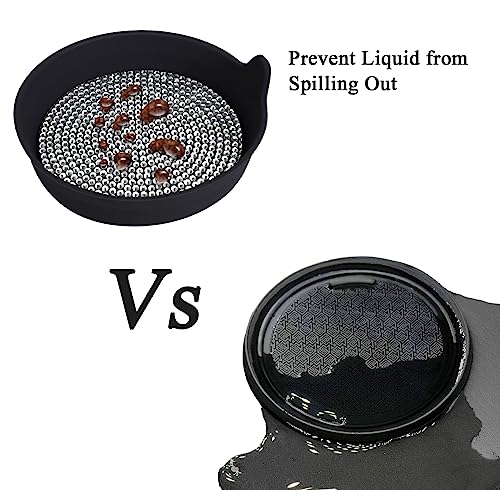 4 Pack Car Cup Holder Coaster Bling Crystal Rhinestone Car Interior (Black Whole Rhinestone / 4 Pack)