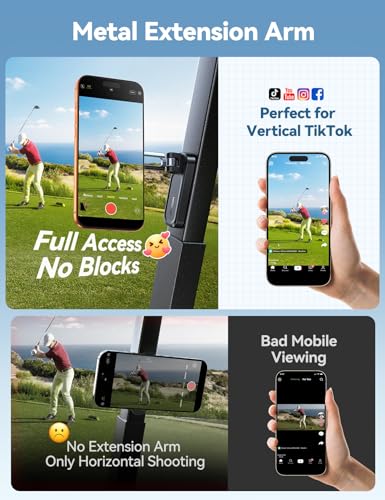 Dual Sided Magnetic Golf Cart Phone Holder (Black)
