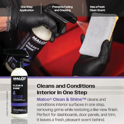Clean & Shine Interior Car Cleaner and Dressing Spray (16 Fl Oz (Pack of 1))