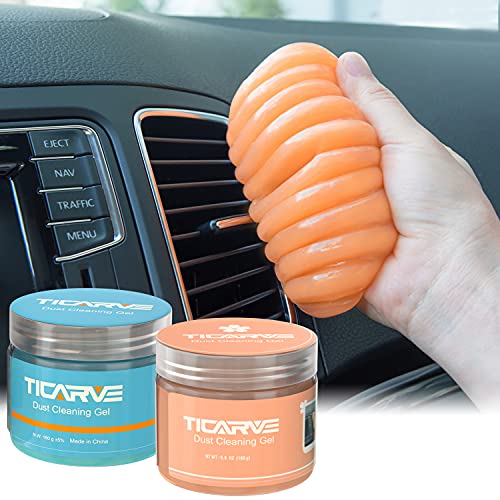 2pack Car Cleaning Gel Car Putty Car Accessories Auto Cleaner Tools (Blue+Orange)