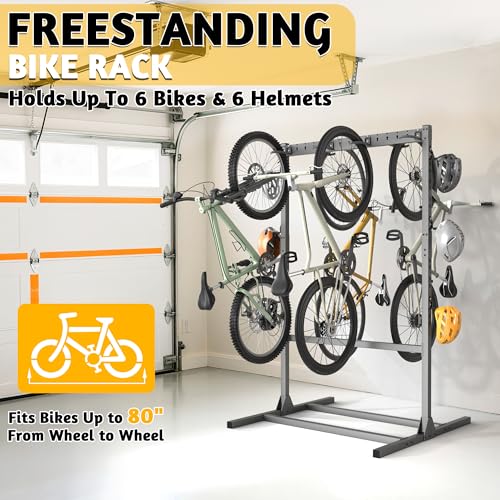 Freestanding Bike Stand (Holds 6 Bikes & 6 Helmets)