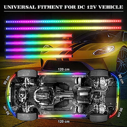 Car Underglow Lights Chasing Color (6PCS)