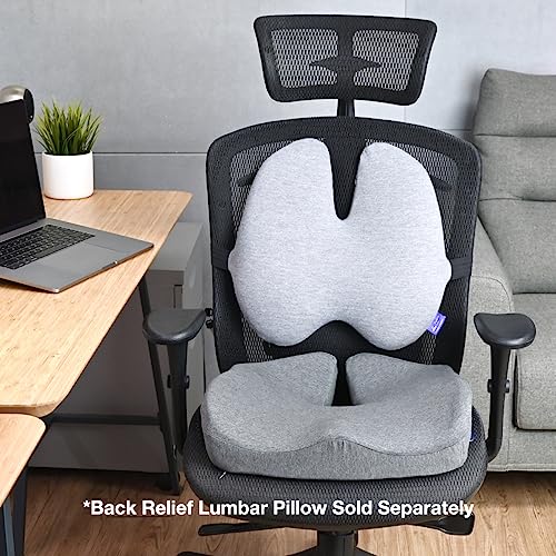 Patented Pressure Relief Seat Cushion for Long Sitting Hours on Office (Wellness Green)