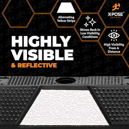 48" Heavy Duty Rubber Parking Stopper (White Parking Stoppers / 48 Inch)