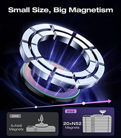 Ultra Mini for MagSafe Car Mount Magnetic Phone Holder for Dash (Violet-blue Gradient)