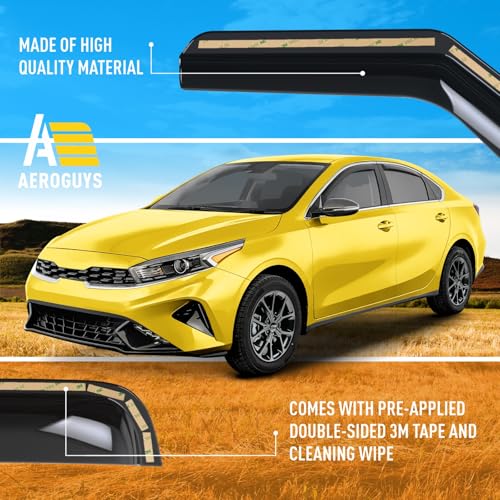 Extra Durable Window Deflectors in (For Kia Forte 19-24)