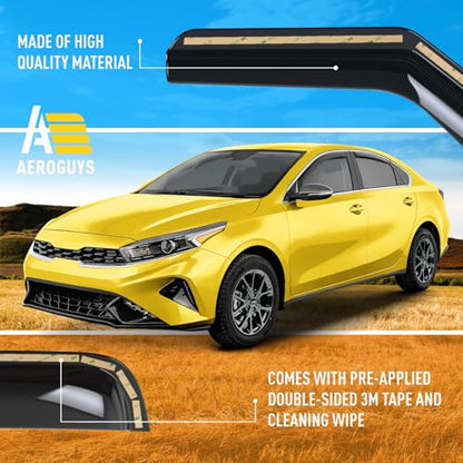 Extra Durable Window Deflectors in (For Kia Forte 19-24)