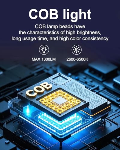 1300LM LED Magnetic Work Light with Stepless Dimming (C1200 / Green)