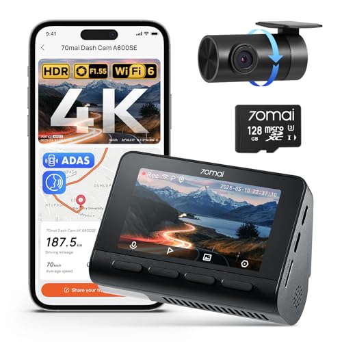 4K Dash Cam Front and Rear (A800SE-1)