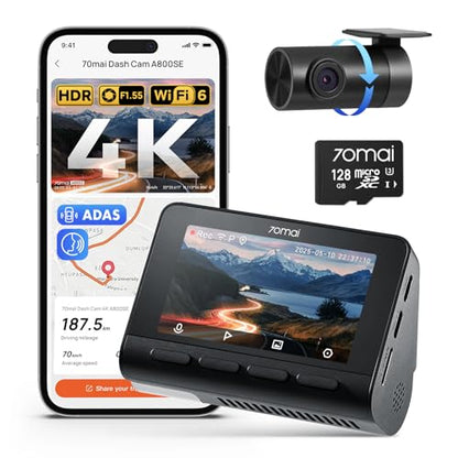 4K Dash Cam Front and Rear (A800SE-1)