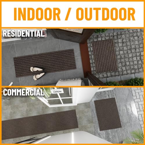 3x42 Hallway Runner Rug (Brown / 2'7" x 42' (Runner))