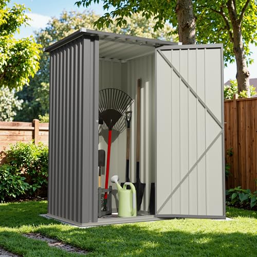 3x3 FT Outdoor Storage Shed (Gray / 3x3 FT)
