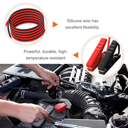 2FT 8AWG Car Jumper Cables with Adapter (2FT)