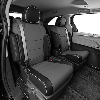 Sienna Seat Covers for 2021 (Leather (Black/Gray) / 2021-2026 Limited & Platinum, 2nd Row W/Legrest)