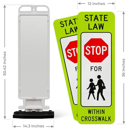 State Law Stop for Pedestrian in Crosswalk MUTCD R1 (Stop For Pedestrian in Crosswalk)