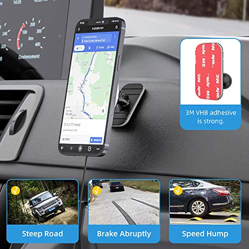 for MagSafe Car Mount Charger iPhone Wireless Car Charger (Silver)