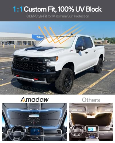 Windshield Sun Shade for Chevrolet Silverado 1500 2000 (For Chevrolet / For Chevrolet Silverado 1500 2000~2026)