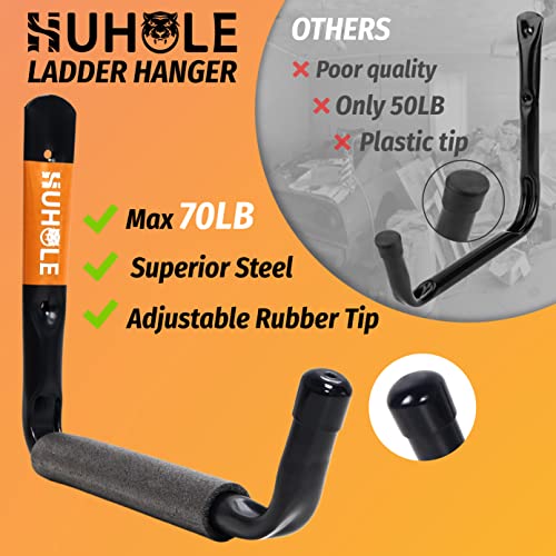 4 Pack 9.8 Inch Jumbo Garage Storage Hooks (9.8" Ladder Hanger)