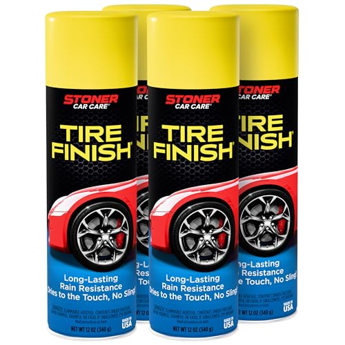 Tire Finish Tire Shine Spray (12 Ounce (Pack of 4))