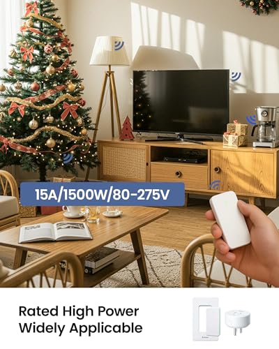 Remote Control Outlet with 3 Plugs (1 Switch 3 Outlets)