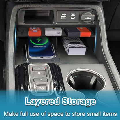 Upgraded Center Console Organizer for 2023 2024 2025 Honda Pilot Accessories ABS Plastic Material Insert Divider Storage Box Car Accessories