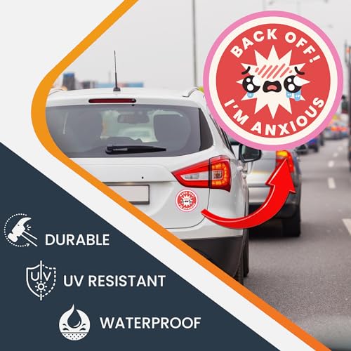 Back Off! I'm Anxious Car Magnet 5 Inch (Back Off! I'm Anxious)