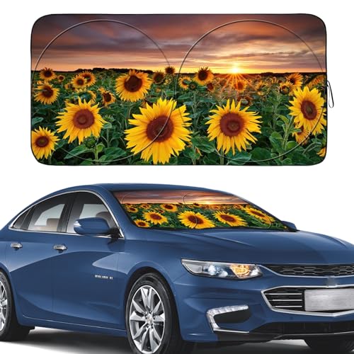 Sun Shade for Car Windshield (Sunflower / Large)