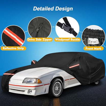 QUNSUNUS Waterproof Car Cover for Ford Mustang 1979 (for Mustang 1979-1993)