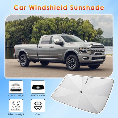Windshield Sunshade Umbrella for 2019 (for 2019-2026 Dodge Ram)