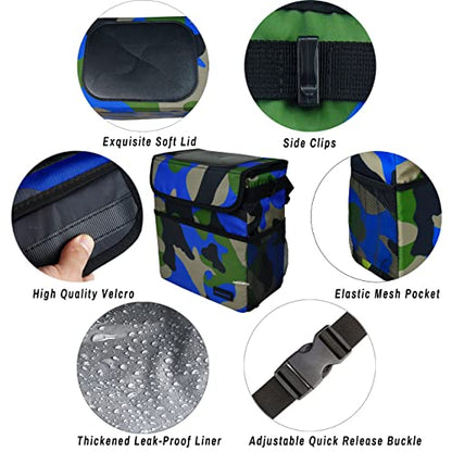Cute Car Trash Can with Lid (Blue Camo / 2 Gallons)
