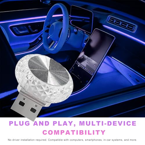 4 PCS USB LED Car Interior Atmosphere Lamp (Blue)