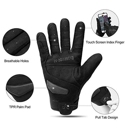 Motorcycle Gloves Breathable Mesh Touchscreen Hard Knuckles (Black / Small)