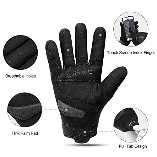Motorcycle Gloves Breathable Mesh Touchscreen Hard Knuckles (Black / Small)