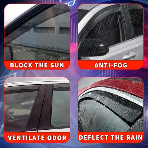 in Channel Window Visors Rain Guards Fit for 2021 (Fit for 2021-2026 Bronco Sport)
