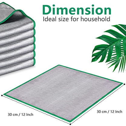 Glass Polishing Streak Free Miracle Cleaning Cloth (Sliver-green)