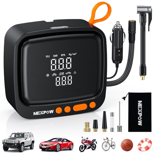 Tire Inflator Portable Air Compressor (Corded 150 PSI / Orange)