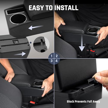 Armrest Box for Toyota Hilux Accessories (Black Thread)