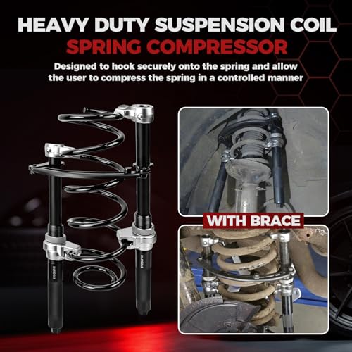 2 Piece Coil Spring Compressor Tool (2,645 lb – 2-Piece External)