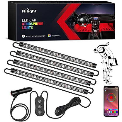 RGB LED Car Interior Stripe Light with APP Control Multicolor Music Sync Mode Waterproof Car Under (APP RGB Lights)