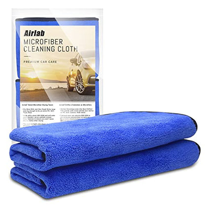 Microfiber Towels Cars Wash Drying Cleaning Cloth (Grey & Blue)