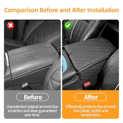 Leather Center Console Cover for BMW 2019 (B-Black)