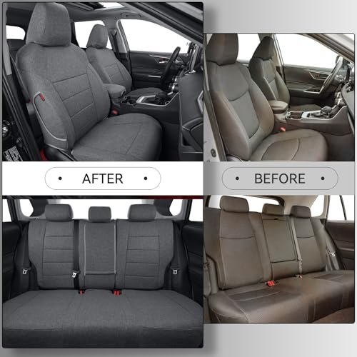 Camry Car Seat Covers Custom for Toyota 2025 2026 Camry (Polyester(Gray) / 2025-2026 Camry Hybrid (XLE/XSE))