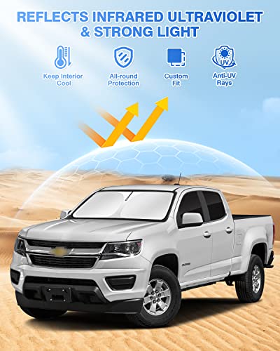 Windshield Sun Shade for 2015 (Chevy Colorado 4 Door 2015-2022)