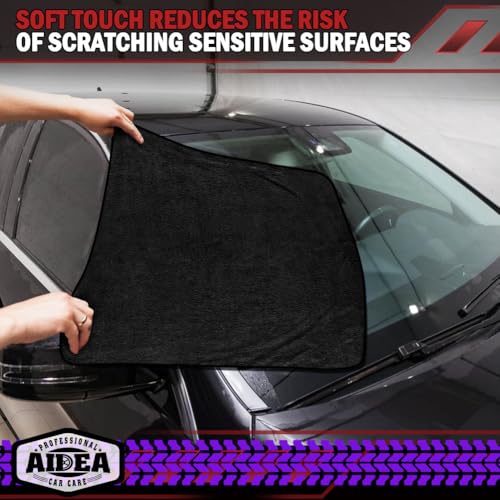 Microfiber Towels for Cars (Black / 24inx31in)