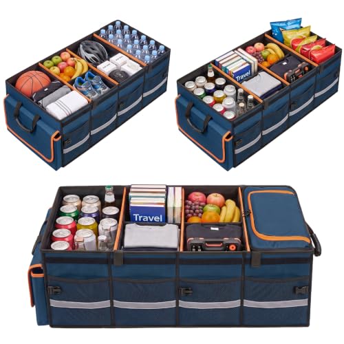 Car Trunk Organizer and Storage for Car (Blue / Extra Large)