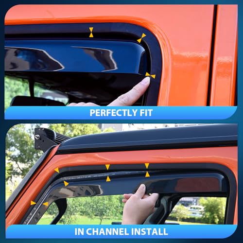 in Channel Window Rain Guards for Toyota Highlander 2020 (Toyota Highlander 2020-2026)