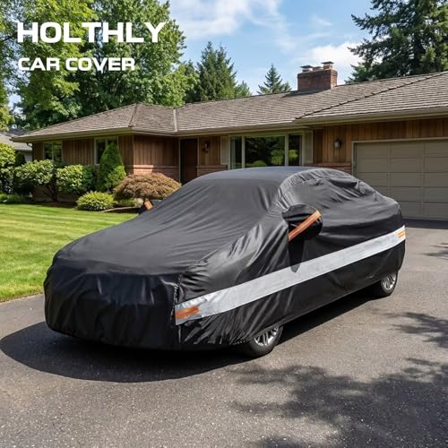 10 Layers Car Cover Custom Fit for Toyota Prius (Black Gray / Custom Fit for Toyota Prius)