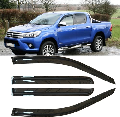 4pcs Original Window Visors for 2005 (for 2005-2023 Toyota Hilux Crew Cab)