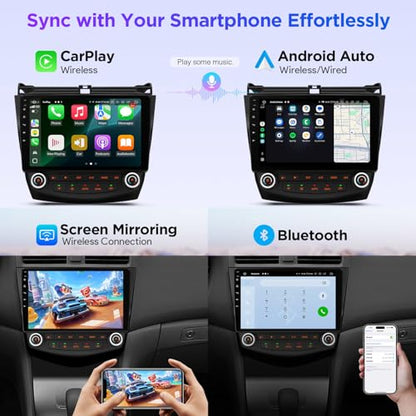 10.1" Android 14 Car Stereo for Honda Accord 2003 (8 Core 8GB+256GB)